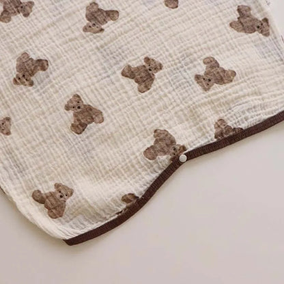 -ベビースリーパー パジャマ ベアくまプリント【mh0000043】 - mamahalo shop - スリーパー -  べビー服 - 子供服 - 男の子 - 女の子