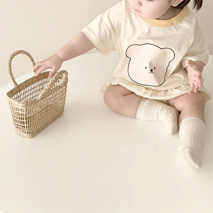 ☺︎ ベビー くま セットアップ Tシャツ + ショートパンツ - mamahalo shop - 半袖セットアップ -  べビー服 - 子供服 - 男の子 - 女の子