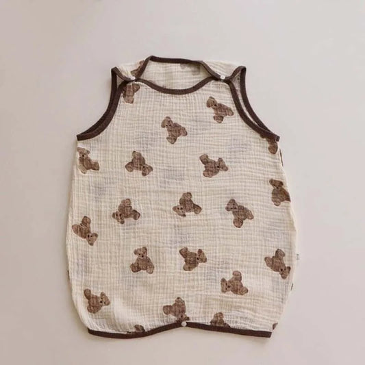 -ベビースリーパー パジャマ ベアくまプリント【mh0000043】 - mamahalo shop - スリーパー -  べビー服 - 子供服 - 男の子 - 女の子