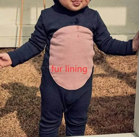 -ベビー ねずみ 耳付きフード ロンパース ハロウィーン コスチューム【mh0000102】 - mamahalo shop - 長袖ロンパース -  べビー服 - 子供服 - 男の子 - 女の子