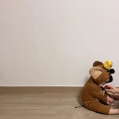 -ベビー ねずみ 耳付きフード ロンパース ハロウィーン コスチューム【mh0000102】 - mamahalo shop - 長袖ロンパース -  べビー服 - 子供服 - 男の子 - 女の子