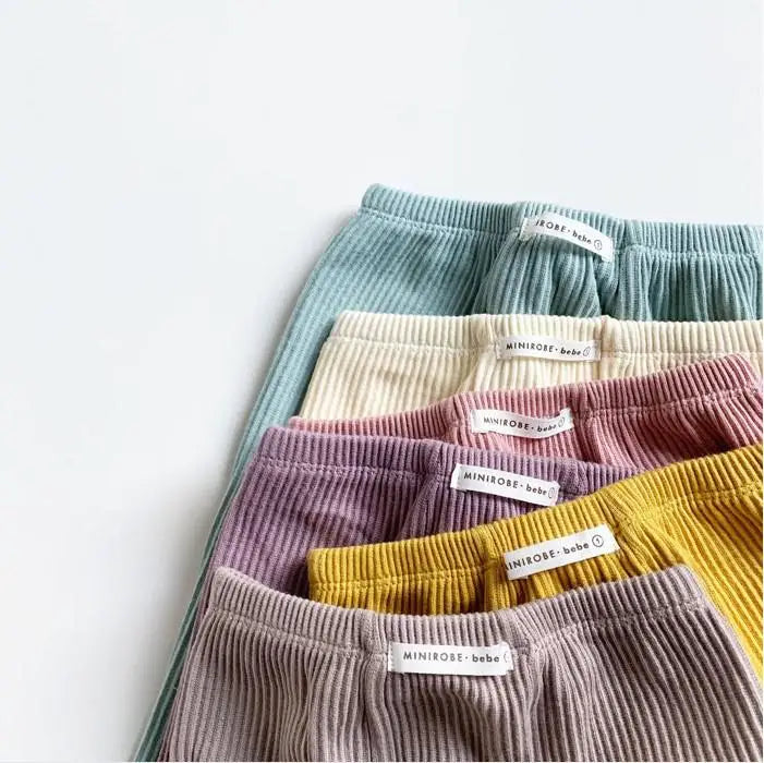 -ベビー リブ レギンス パンツ - mamahalo shop - レギンスパンツ -  べビー服 - 子供服 - 男の子 - 女の子