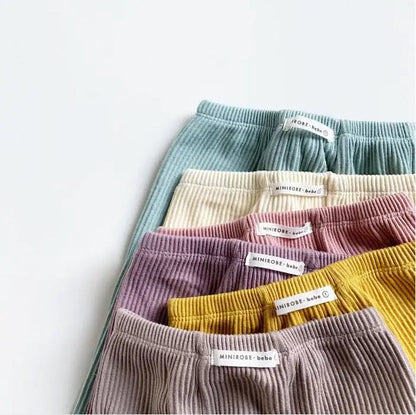 -ベビー リブ レギンス パンツ - mamahalo shop - レギンスパンツ -  べビー服 - 子供服 - 男の子 - 女の子