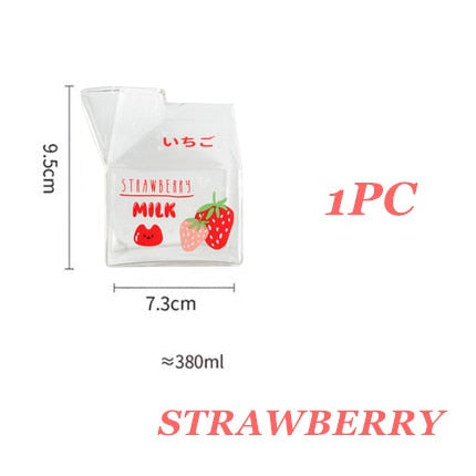 -ガラス 牛乳瓶 電子レンジ カップ 耐熱 ミルク ポット フルーツ グラス【mh0002638】 - mamahalo shop - コップ・グラス・マグ -  べビー服 - 子供服 - 男の子 - 女の子