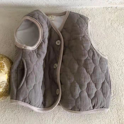 -ベビー バイピング キルティング ベスト 47411638 - mamahalo shop - ベスト -  べビー服 - 子供服 - 男の子 - 女の子