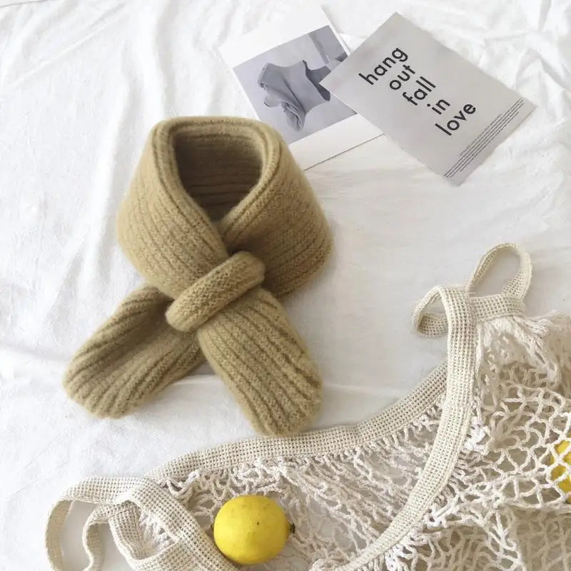 -キッズマフラー ニット スカーフ 9カラー ユニセックス 男の子 女の子 子供服 - mamahalo shop - ネックウォーマー -  べビー服 - 子供服 - 男の子 - 女の子