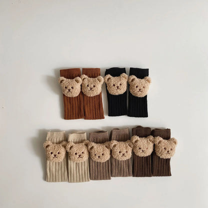-ベビー キッズ くま ベア マスコット付きソックス 靴下【mh0003488】 - mamahalo shop - ベビー用靴下・タイツ -  べビー服 - 子供服 - 男の子 - 女の子