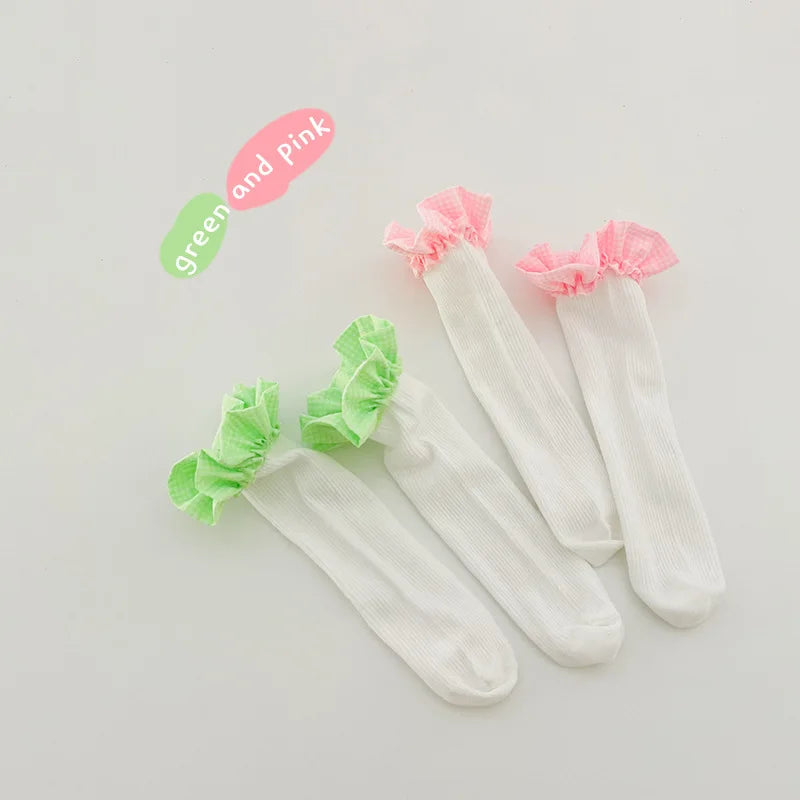-ベビー キッズ フリル ソックス 靴下 2足 セット - mamahalo shop - ベビー用靴下・タイツ -  べビー服 - 子供服 - 男の子 - 女の子
