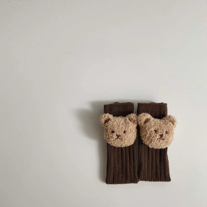 -ベビー キッズ くま ベア マスコット付きソックス 靴下【mh0003488】 - mamahalo shop - ベビー用靴下・タイツ -  べビー服 - 子供服 - 男の子 - 女の子