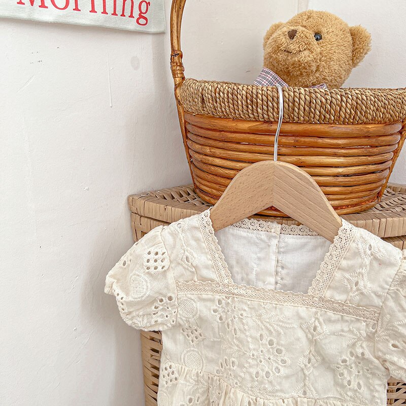 -☺︎ ベビー 刺繍 レース 半袖 ロンパース - mamahalo shop - 半袖ロンパース -  べビー服 - 子供服 - 男の子 - 女の子