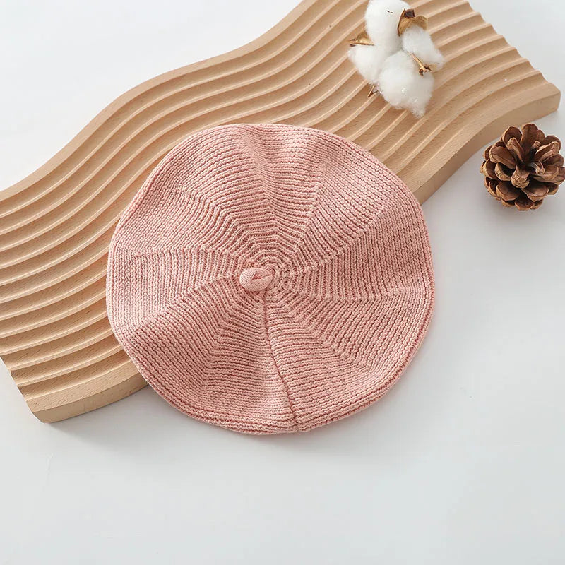 -ベビー帽子 ニット ベレー帽 6カラー【mh0000086】 - mamahalo shop - ベビー用帽子 -  べビー服 - 子供服 - 男の子 - 女の子