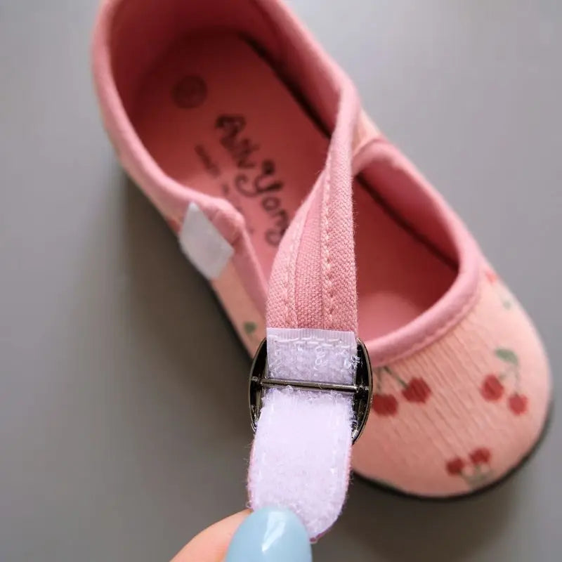 -ベビー キッズ コーデュロイ ストラップ シューズ バレー シューズ 靴 - mamahalo shop - 靴 -  べビー服 - 子供服 - 男の子 - 女の子