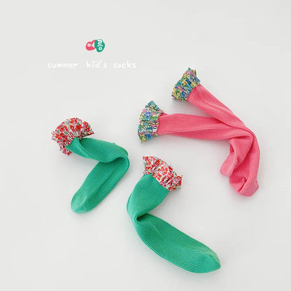 -ベビー キッズ フリル ソックス 靴下 2足 セット - mamahalo shop - ベビー用靴下・タイツ -  べビー服 - 子供服 - 男の子 - 女の子