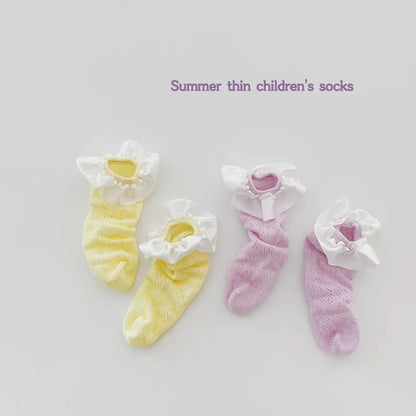 -ベビー キッズ フリル ソックス 靴下 2足 セット - mamahalo shop - ベビー用靴下・タイツ -  べビー服 - 子供服 - 男の子 - 女の子