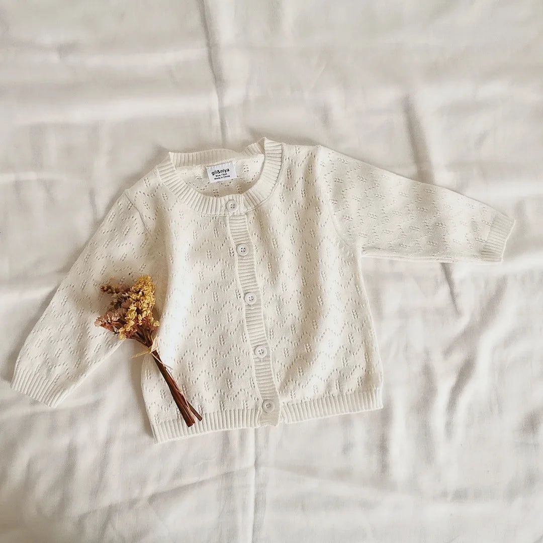 -ベビーカーディガン レースニットジャケット 3カラー - mamahalo shop - カーディガン・パーカー -  べビー服 - 子供服 - 男の子 - 女の子