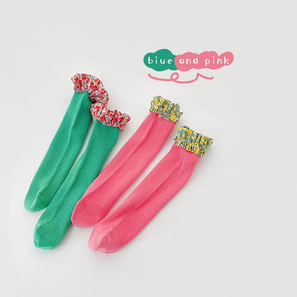 -ベビー キッズ フリル ソックス 靴下 2足 セット - mamahalo shop - ベビー用靴下・タイツ -  べビー服 - 子供服 - 男の子 - 女の子