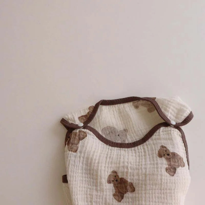 -ベビースリーパー パジャマ ベアくまプリント【mh0000043】 - mamahalo shop - スリーパー -  べビー服 - 子供服 - 男の子 - 女の子