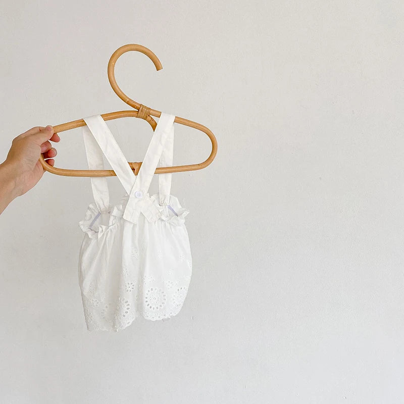 -ベビーセットアップ 3点セット 半袖ボディスーツ+レースエプロンスカート+ボンネット帽子【mh0006238】 - mamahalo shop - 半袖ロンパース -  べビー服 - 子供服 - 男の子 - 女の子