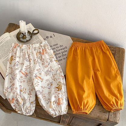 -ベビーパンツ サマールーズロングパンツ 無地/うさぎラビットプリント 2カラー【mh0006086】 - mamahalo shop - ロングパンツ・スウェットパンツ -  べビー服 - 子供服 - 男の子 - 女の子