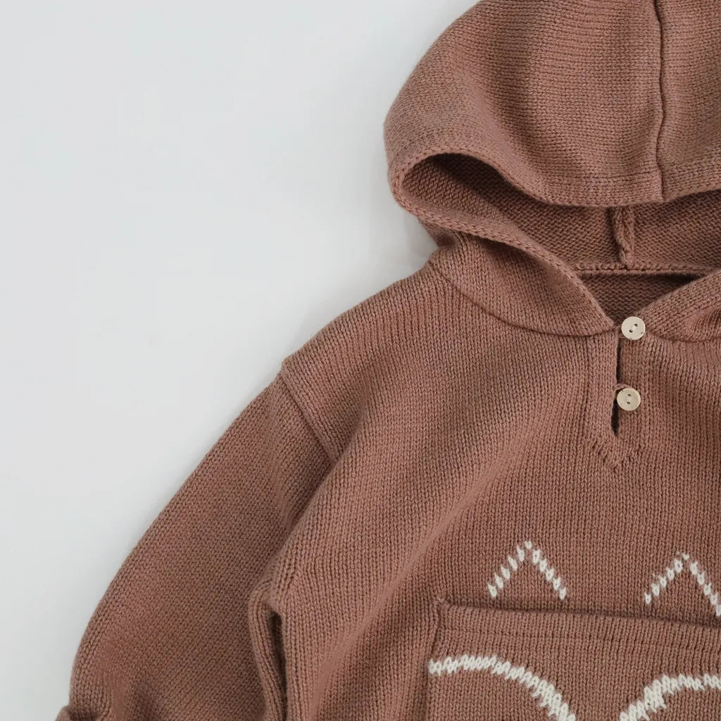 -キツネモチーフフーディニットセーター【mh0011283】 - mamahalo shop - トレーナー・フーディ -  べビー服 - 子供服 - 男の子 - 女の子