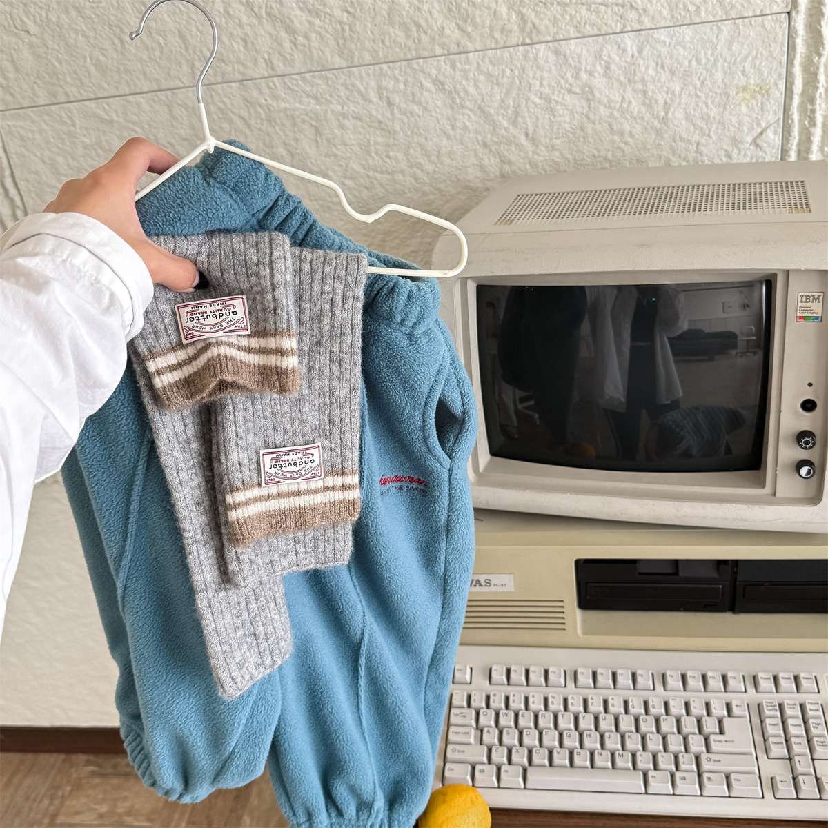 -フリーススウェットパンツ ルーズシルエット あったか長ズボン【mh0011423】 - mamahalo shop - ロングパンツ・スウェットパンツ -  べビー服 - 子供服 - 男の子 - 女の子