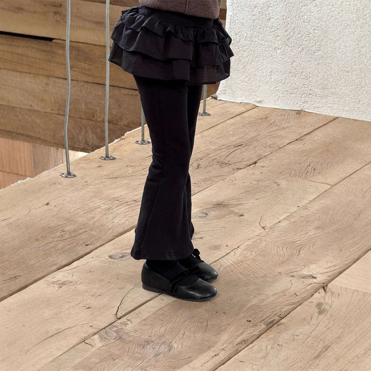 -裏起毛ニットフレアパンツ 防寒あったかベルボトムパンツ【mh0011439】 - mamahalo shop - レギンスパンツ -  べビー服 - 子供服 - 男の子 - 女の子