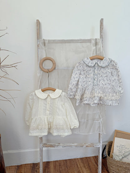 Lace Floral Doll Shirt レース付花柄ドールブラウス【mh0012115】