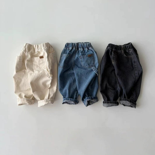 ベビー キッズ ルーズ デニム ロングパンツ【mh0014645】