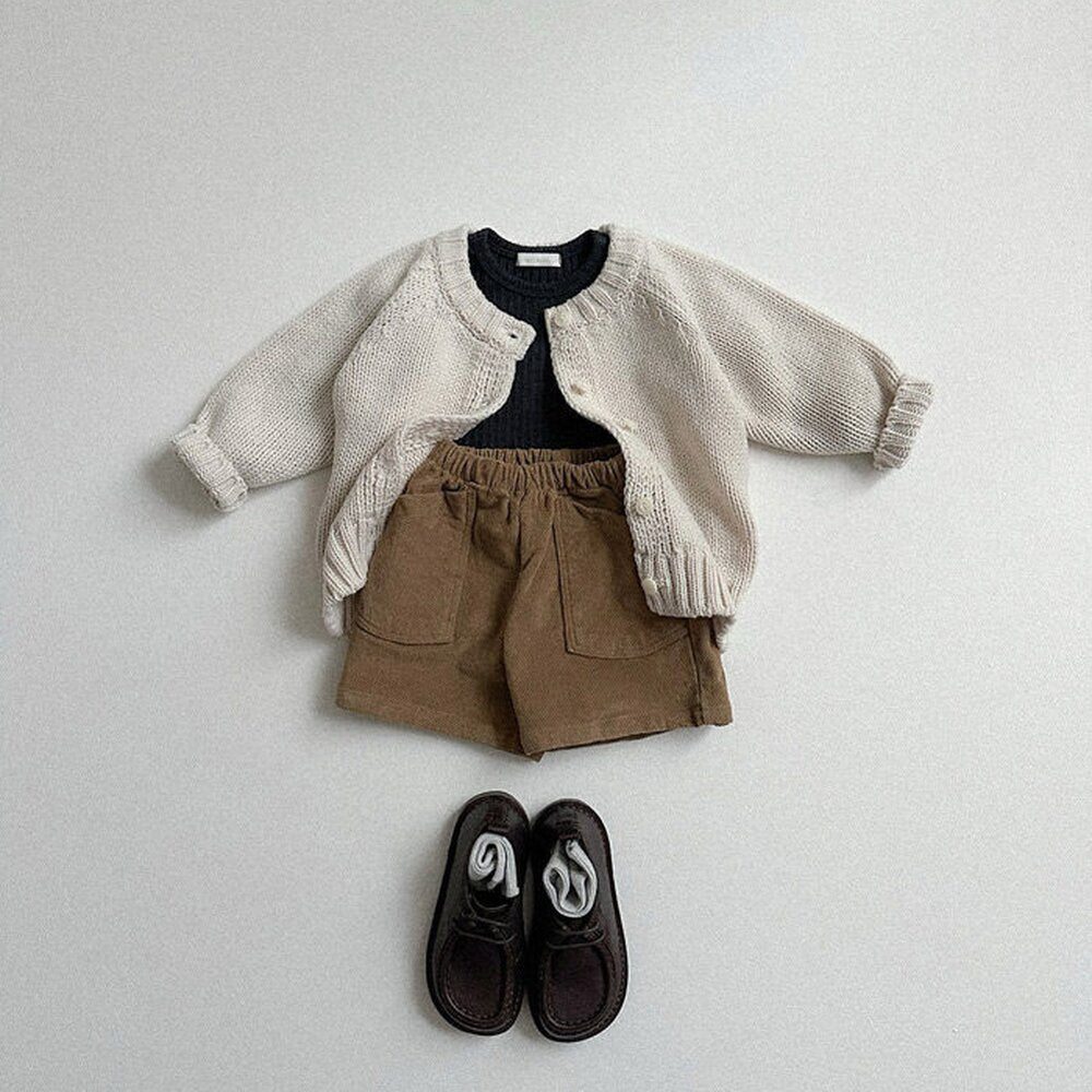 Baby Kids Round Neck Knit Cardigan【mh0014626】