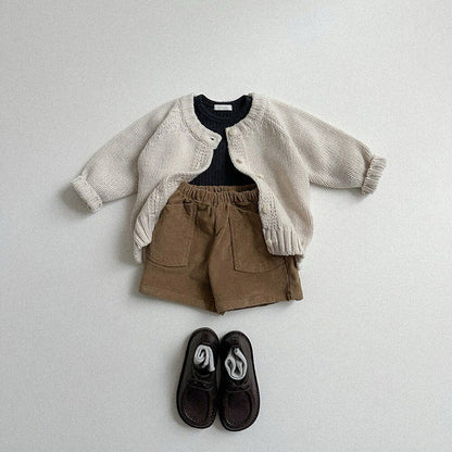 Baby Kids Round Neck Knit Cardigan【mh0014626】