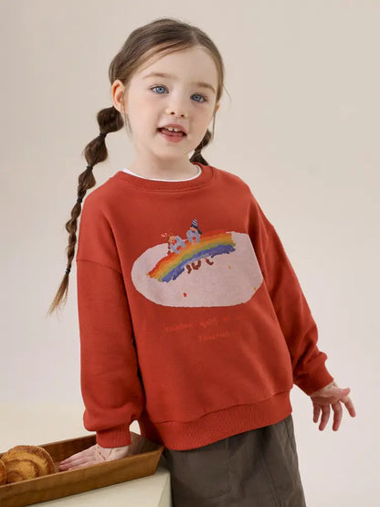 -アニマルプリント長袖スウェットトレーナー【mh0011297】 - mamahalo shop - トレーナー・フーディ -  べビー服 - 子供服 - 男の子 - 女の子