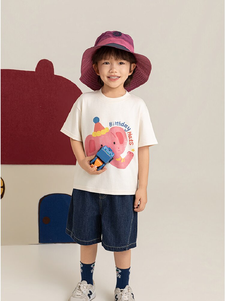 Cute Animal Graphic Cotton T-shirt アニマル プリント コットン Tシャツ【mh0012741】