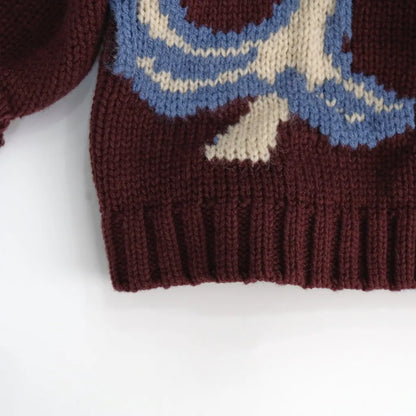 -鳥きのこモチーフニットカーディガン【mh0011284】 - mamahalo shop - カーディガン・パーカー -  べビー服 - 子供服 - 男の子 - 女の子