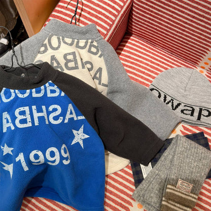 -長袖Tシャツ フリース素材 ラグラン袖 プリントロゴ ハイネック【mh0011410】 - mamahalo shop - 長袖Tシャツ -  べビー服 - 子供服 - 男の子 - 女の子