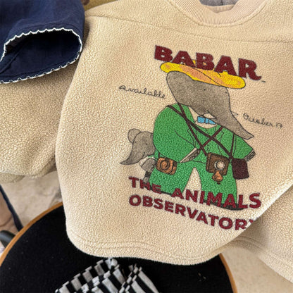 長袖フリーススウェット プリント トレーナー ゆるシルエット【mh0011435】