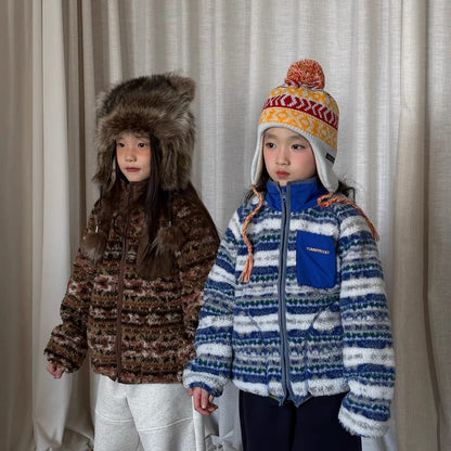 yummy&rocky | Imitation Lambswool Zipper Shirt スタンドカラーボアジップシャツ【mh0020098】