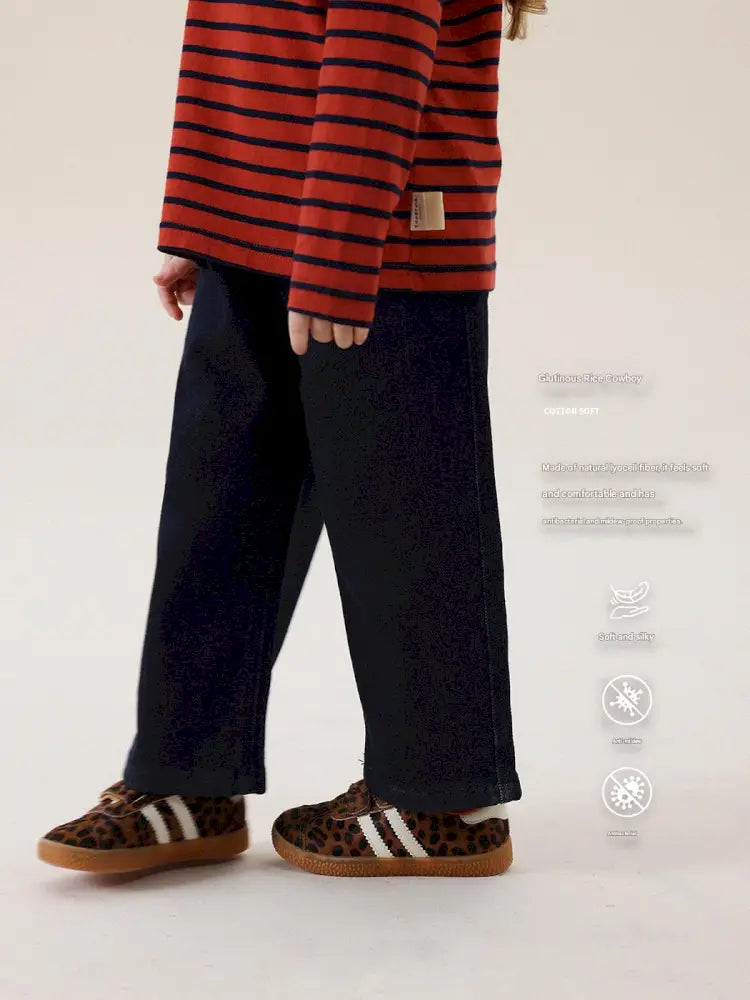 -シンプルベーシックストレートデニムパンツ【mh0011298】 - mamahalo shop - デニムパンツ -  べビー服 - 子供服 - 男の子 - 女の子