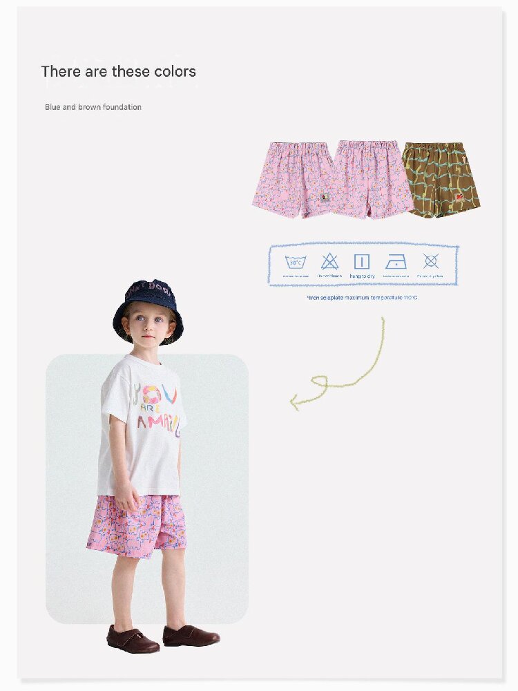 Abstract Line Quick-Dry Shorts ワッペン ハーフパンツ【mh0013197】