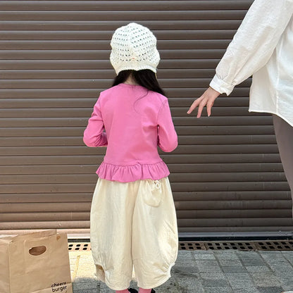 -ワイドシルエットパンツ 裾絞りバルーンパンツ イージーパンツ【mh0011067】 - mamahalo shop - ロングパンツ・スウェットパンツ -  べビー服 - 子供服 - 男の子 - 女の子