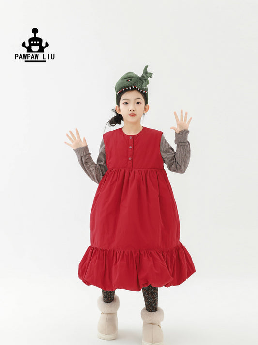 Pawpaw Liu | Red Sweet Padded Sundress 中綿 スイート サンドレス ワンピース【mh0020083】