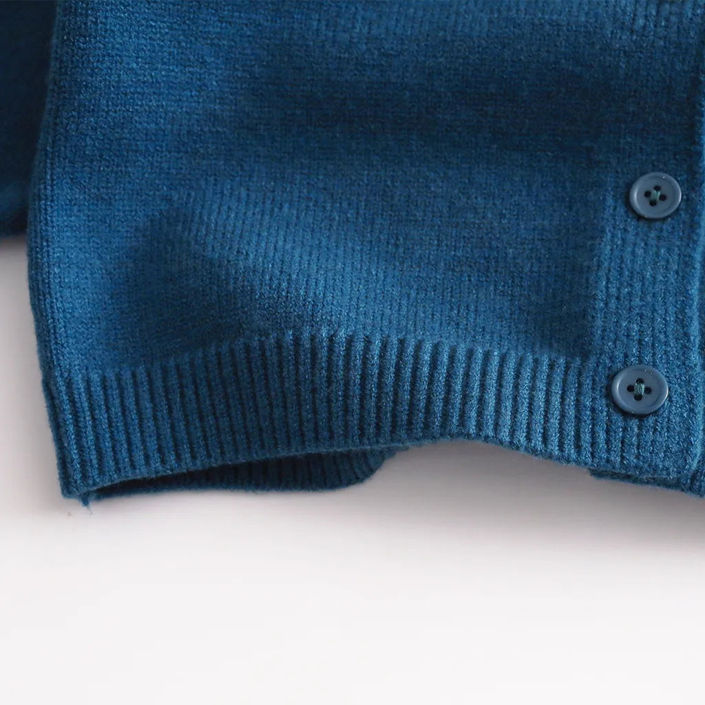 -シンプルワンポイント刺繍ニットカーディガン【mh0011088】 - mamahalo shop - カーディガン・パーカー -  べビー服 - 子供服 - 男の子 - 女の子