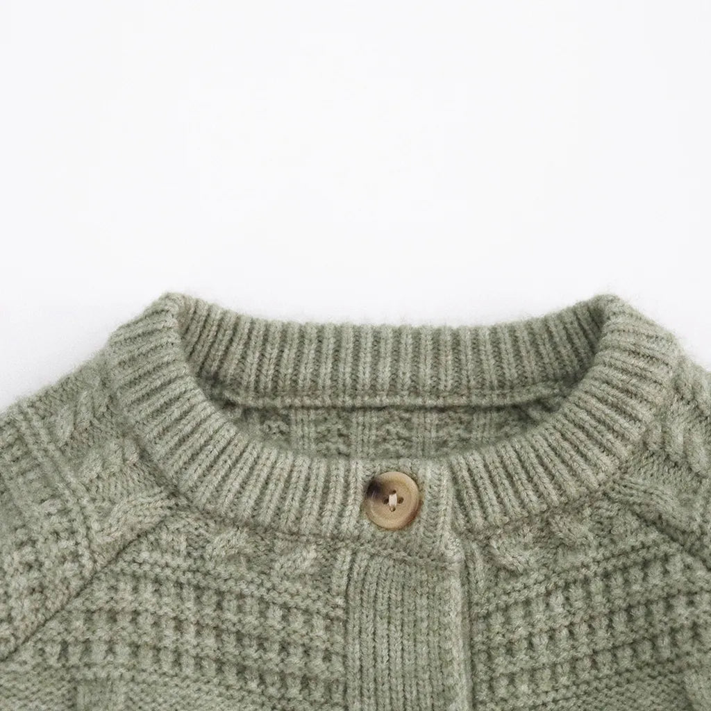 -デザイン編み切り替えニットカーディガン【mh0011091】 - mamahalo shop - カーディガン・パーカー -  べビー服 - 子供服 - 男の子 - 女の子