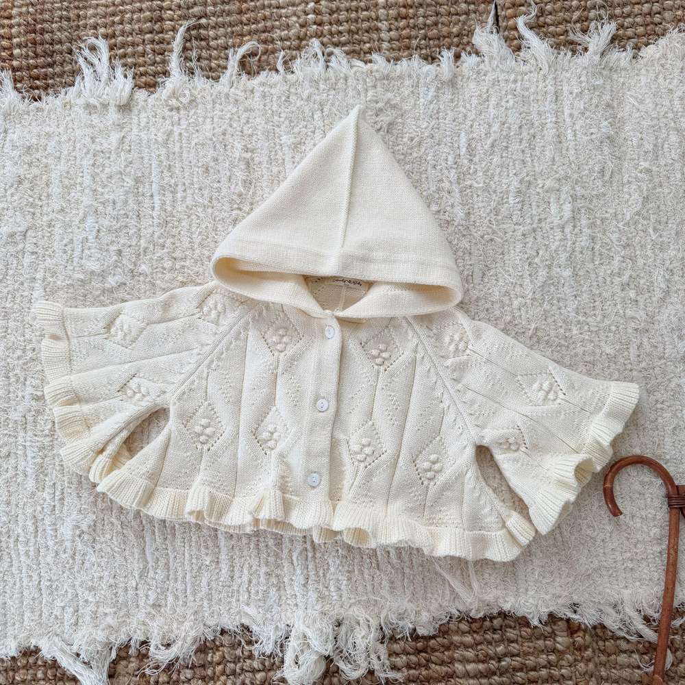 フーディポンチョ フード付きケープ 赤ずきんちゃん カーディガン【mh0011524】