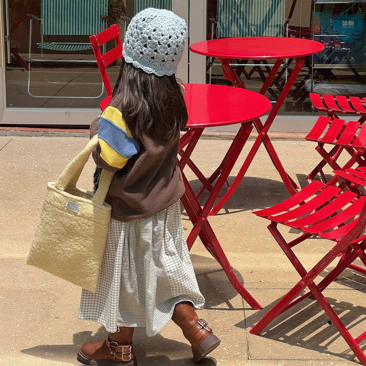 -長袖フリース プルオーバー ナンバーワッペン ハイネック スリーブデザイン【mh0011409】 - mamahalo shop - トレーナー・フーディ -  べビー服 - 子供服 - 男の子 - 女の子