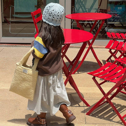 -長袖フリース プルオーバー ナンバーワッペン ハイネック スリーブデザイン【mh0011409】 - mamahalo shop - トレーナー・フーディ -  べビー服 - 子供服 - 男の子 - 女の子