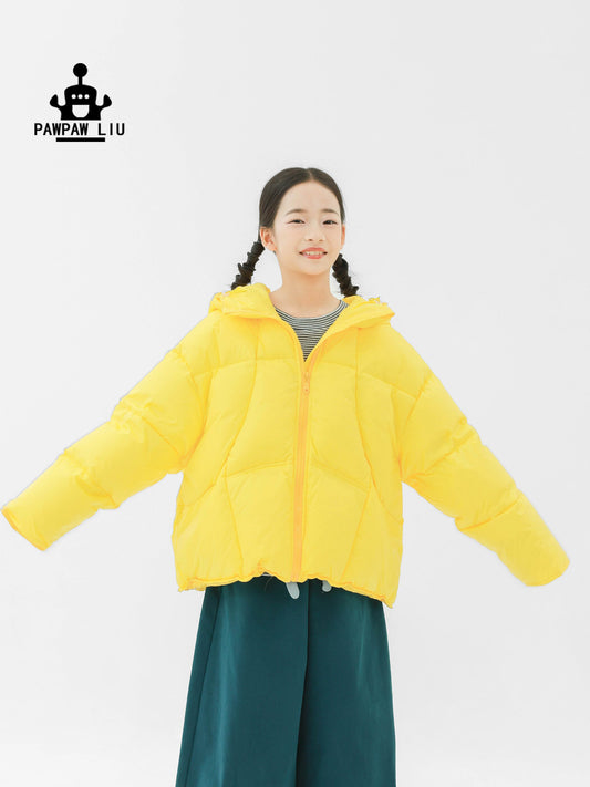 Pawpaw Liu | Yellow Warm Short Down Jacket イエロー ショート ダウンジャケット【mh0020088】