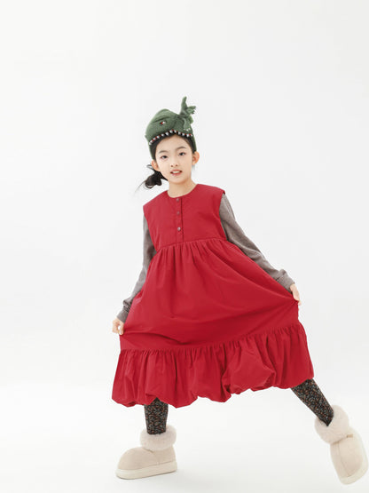 Pawpaw Liu | Red Sweet Padded Sundress 中綿 スイート サンドレス ワンピース【mh0020083】