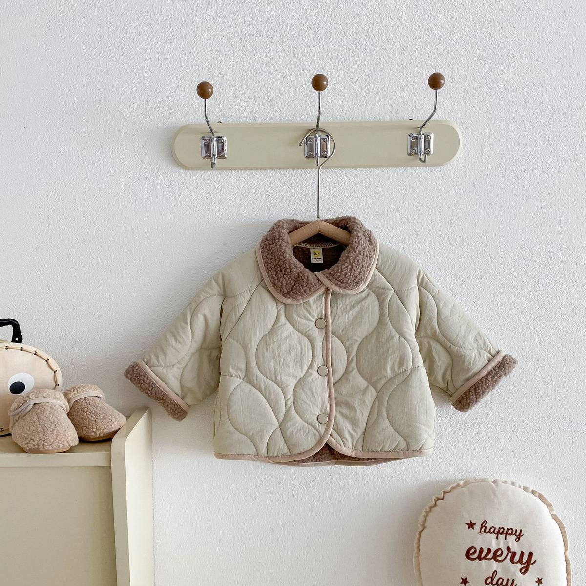 -中綿ジャケット キルティング ボア襟 あったか ボア裏地 防寒 アウター【mh0011397】 - mamahalo shop - ショートコート・ジャケット・ジャンパー -  べビー服 - 子供服 - 男の子 - 女の子