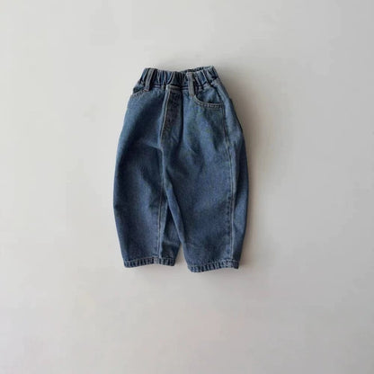 Pantalones largos de mezclilla holgados para bebés y niños 【mh0014645】