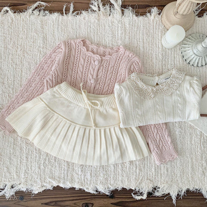 Crochet Style Knit Cardigan クロシェ風 透かし編み ニット カーディガン【mh0012160】